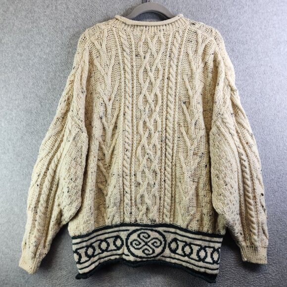 Tivoli Aran Sweater Mens XL Wool Cable Knit Fisherman Irish Celtic Nautical - Picture 13 of 14